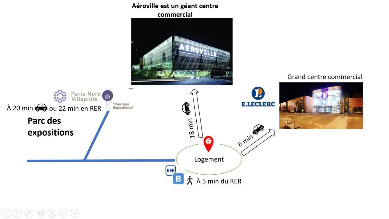 A 5Mn De La Gare Entre Paris, Disneyland & Asterix Villeparisis Luaran gambar